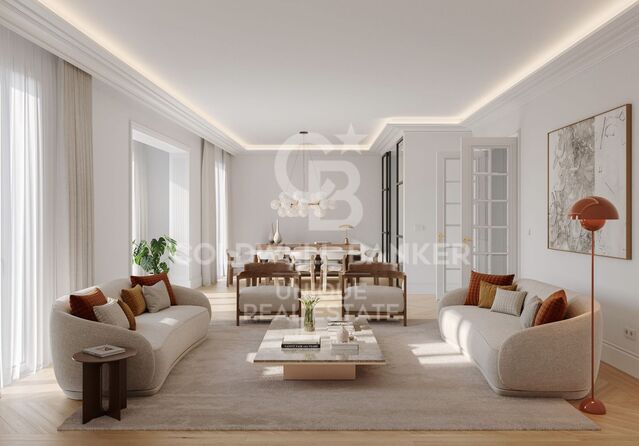Exclusive 4-bedroom exterior flat in Almagro, Madrid