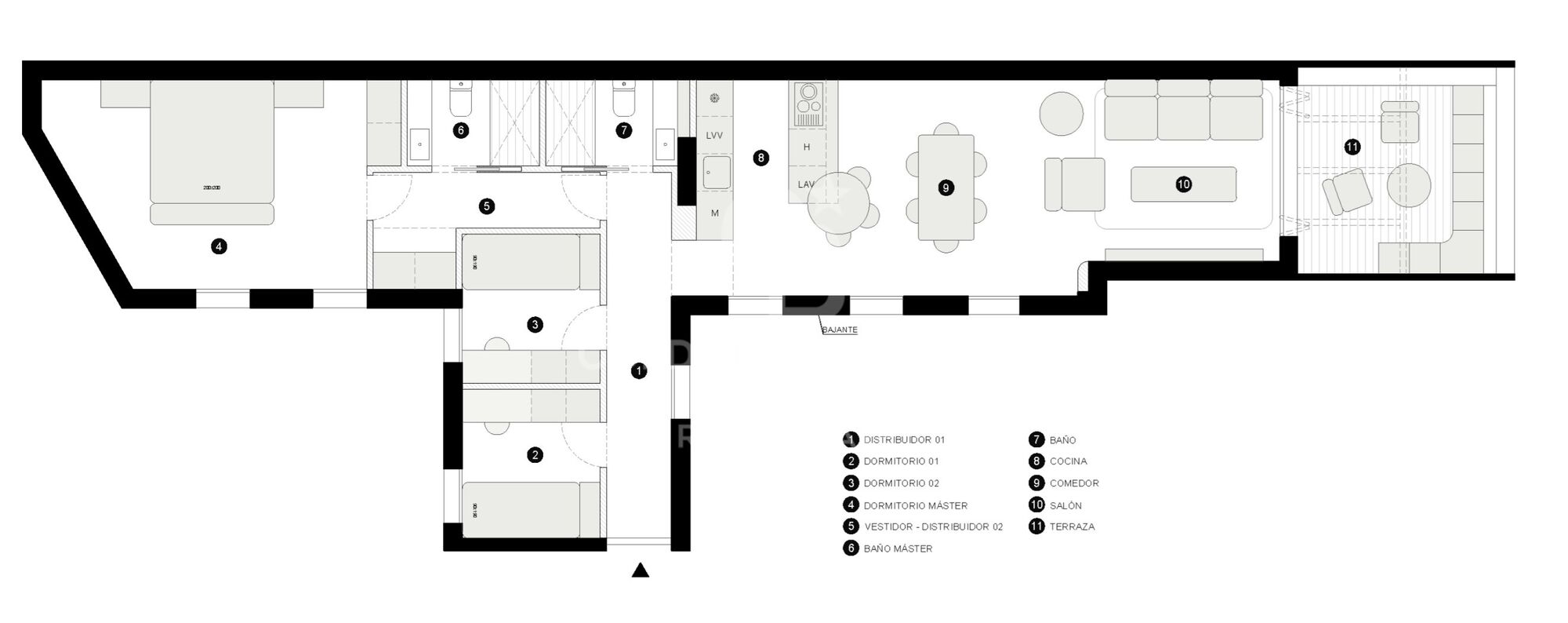 3-bedroom penthouse with terrace to renovate in Goya, Madrid