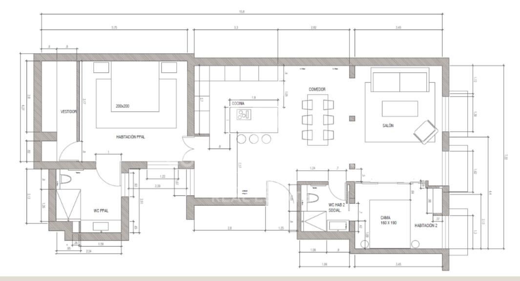 Renovated exterior flat in Justicia, Madrid