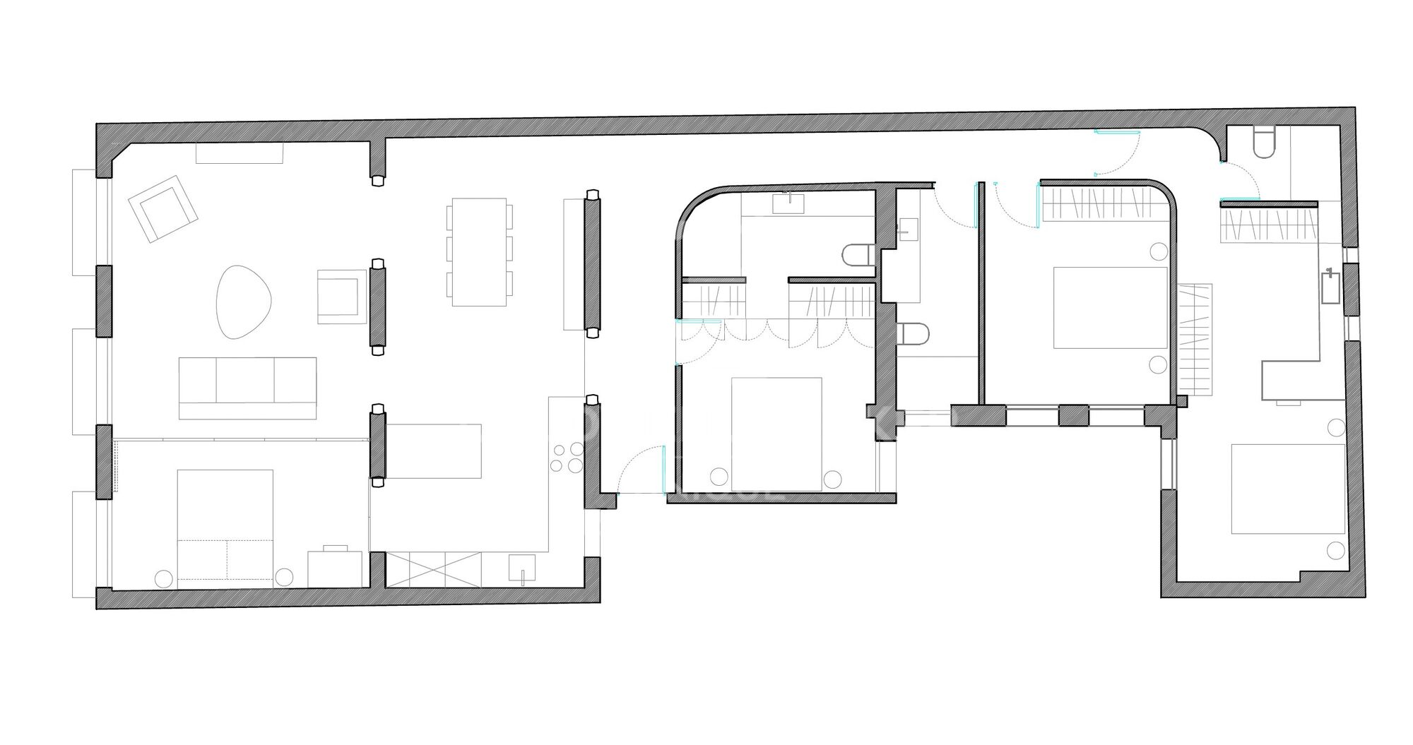 Exterior renovated apartment in Malasaña, Madrid