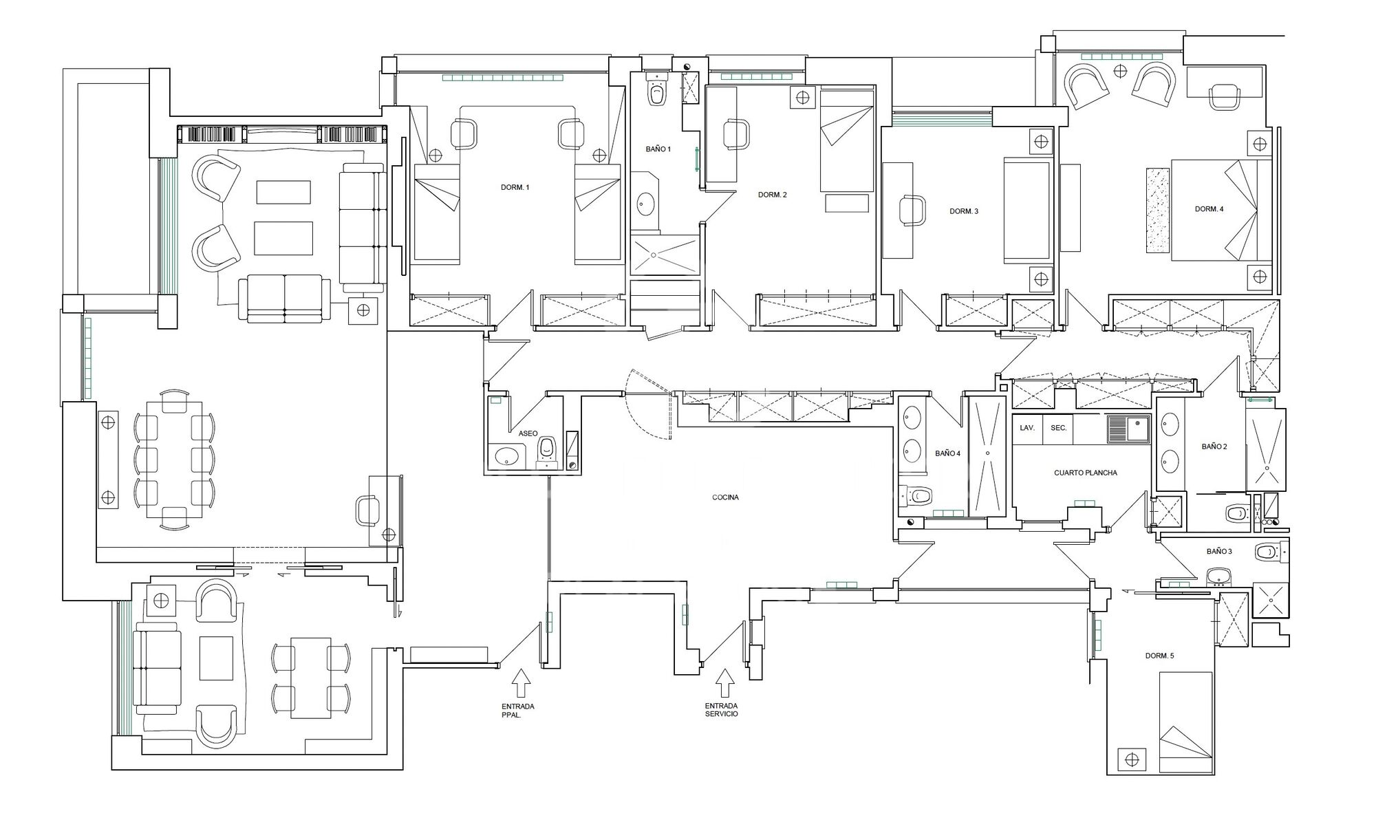 Exterior flat with terrace, garage and storage room in Castellana, Madrid