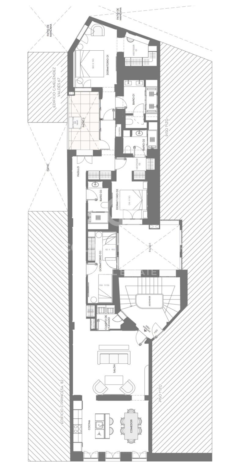 3-bedroom flat in Princesa