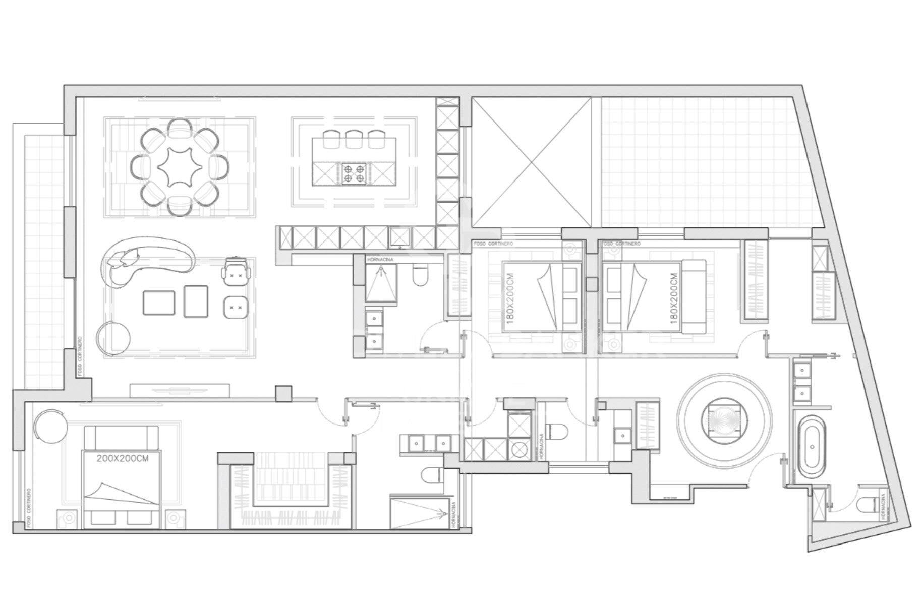 3-bedroom flat with garage space in Almagro