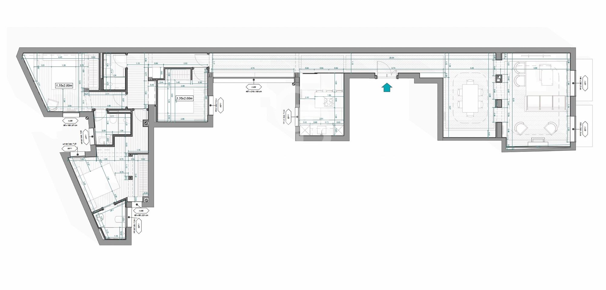 3-bedroom flat in Almagro