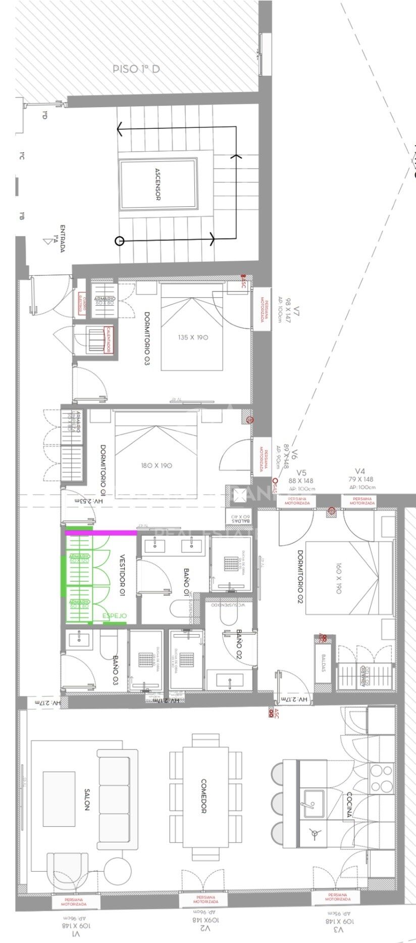 3-bedroom interior flat in Ibiza