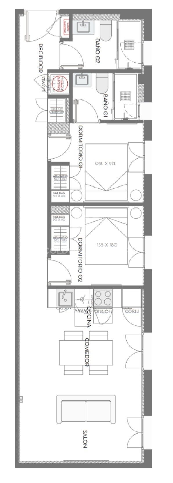 2-bedroom flat in Ibiza