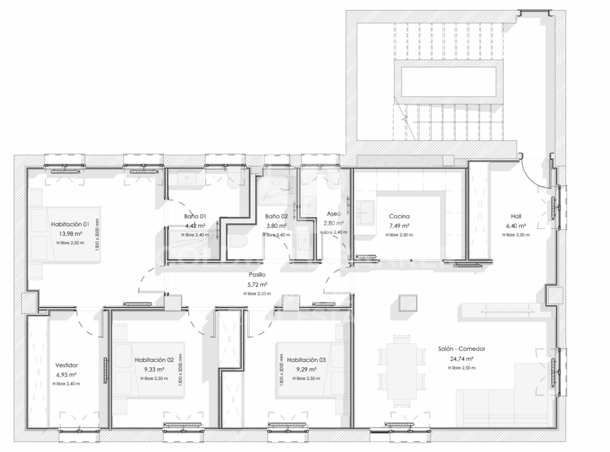 3-bedroom flat with garage in Chamberí