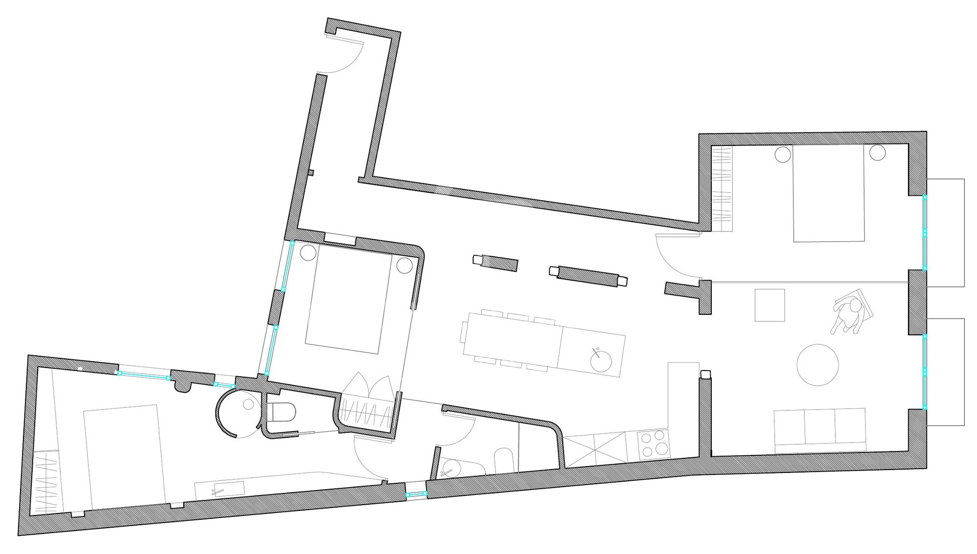 3-bedroom loft flat in Justicia
