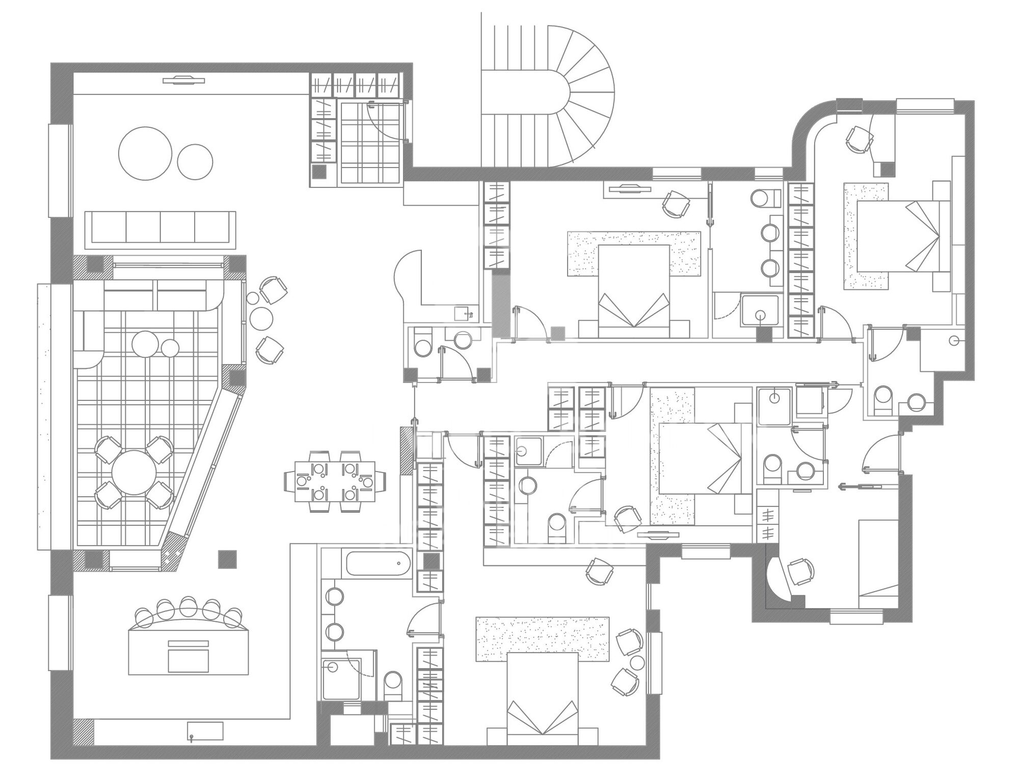 Apartment with 5 bedrooms and terrace in Serrano