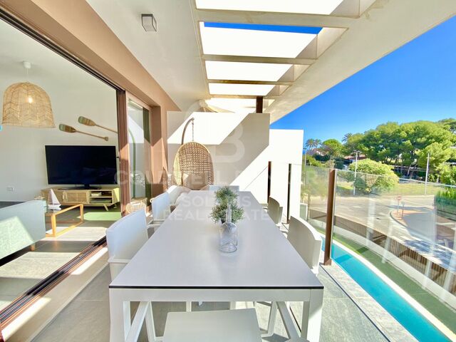 Duplex penthouse in C/ Genova, in Montañar I, on the second line of the sea, Jávea.