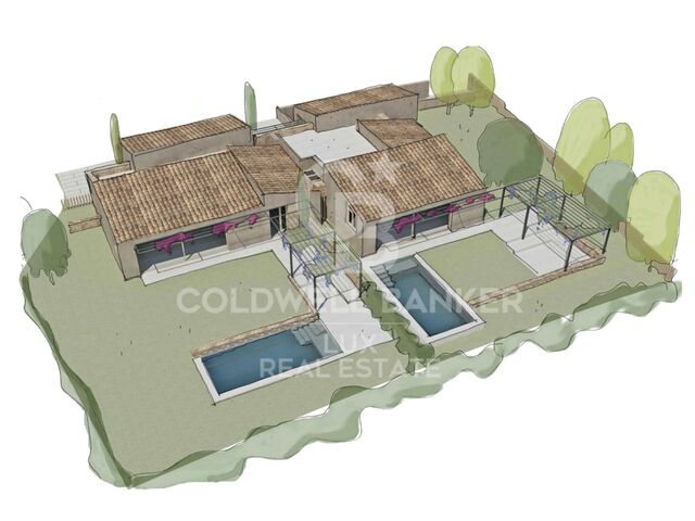 Luxury villa with pool and garden in project in Vulpellac