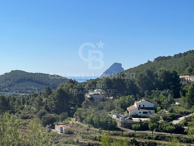 Large plot in the area of Benissa coast with panoramic views