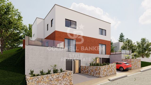 Newly built semi-detached house