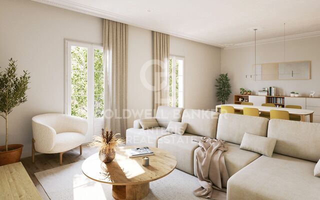 Charming apartment with gallery and balcony in Dreta de L'Eixample in Barcelona