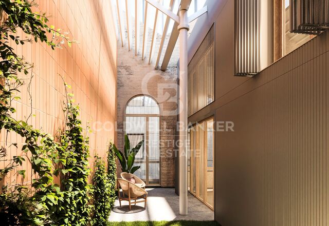 1 bedroom loft type duplex for sale with terrace in a renovated building in Poblenou, Barcelona