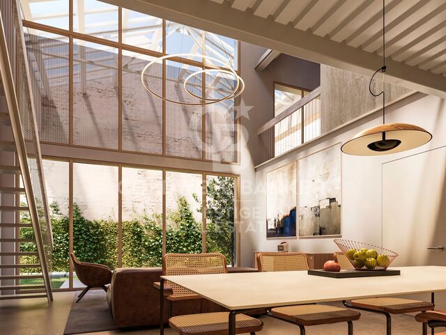 2 bedroom loft duplex for sale with terrace in a refurbished building in Poblenou, Barcelona