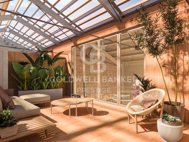 Loft duplex de 2 chambres à vendre avec terrasse dans un immeuble rénové à Poblenou, Barcelone