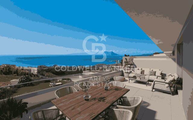 New build apartments with large terraces in Manilva