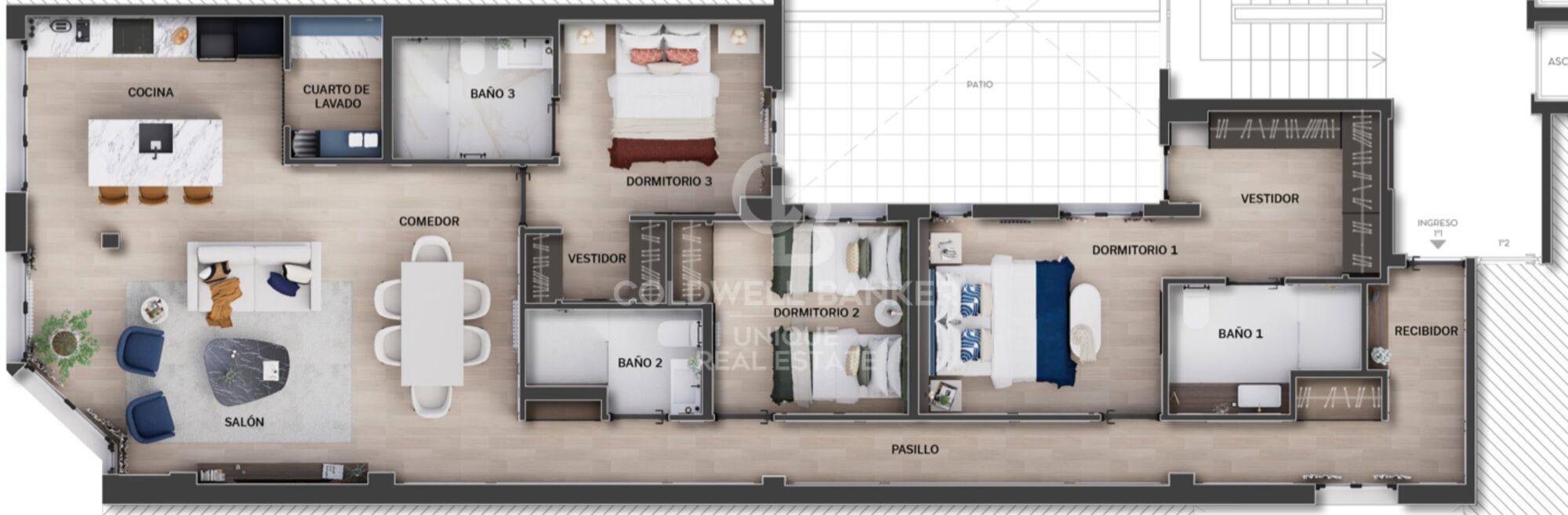 Exterior flat with 3 bedrooms, terrace and garage in Lista, Madrid