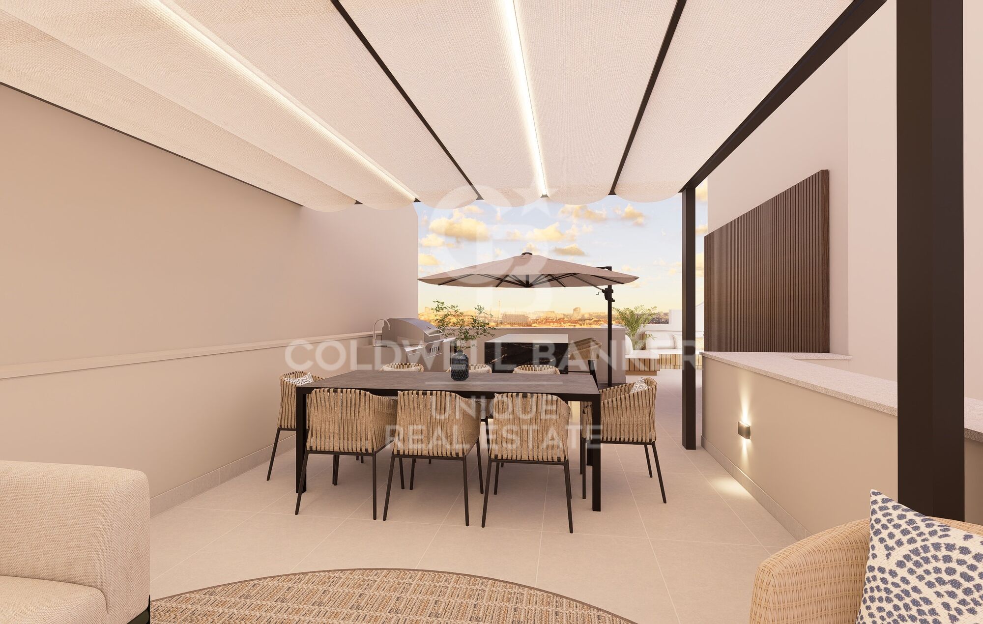 Brand new 4-bedroom penthouse with terrace and pool in the centre of Madrid